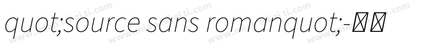 quot;source sans romanquot;字体转换